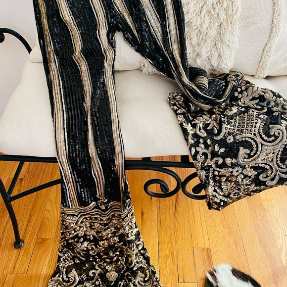 GIRL ON A VINE Diamond & Pearl boho pants READ LISTING - Picture 3 of 9